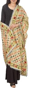 img 3 attached to SalsaNights Scarves Embroidered Dupatta Phulkari Women's Accessories and Scarves & Wraps