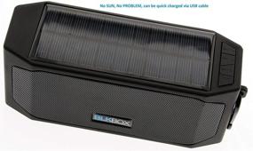 img 3 attached to 🔊 Sleek Black Wireless Solar Bluetooth Speaker for Seamless Connectivity with iOS, Androids, Phones, Tablets, and Computers