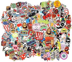 img 4 attached to Cool Random Stickers 55-700Pcs FNGEEN Laptop Stickers Bomb Vinyl Stickers Variety Pack For Luggage Computer Skateboard Car Motorcycle Decal For Teens Adults(155 PCS)