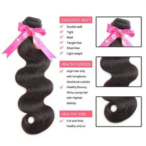 img 2 attached to 💇 Alipearl Hair Brazilian Body Wave Virgin Human Hair 3 Bundles Unprocessed Wholesale Hair Deal - Ali Pearl Hair: 16 18 20