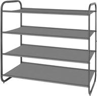 👞 max houser 4-tier shoe rack: organize your shoes with style and convenience! логотип