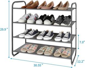 img 3 attached to 👞 MAX Houser 4-Tier Shoe Rack: Organize Your Shoes with Style and Convenience!