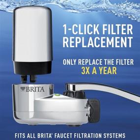 img 1 attached to 💧 Enhance Your Water Quality with Brita Basic Faucet Water Filter System - Chrome (1 count)
