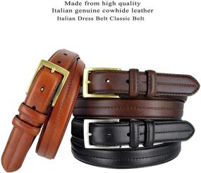 img 3 attached to 👔 Goffredo Oil Tanned Italian Leather Men's Belts: Genuine and Stylish Accessories