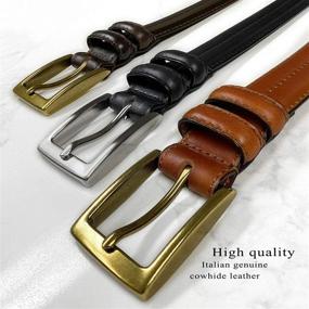 img 2 attached to 👔 Goffredo Oil Tanned Italian Leather Men's Belts: Genuine and Stylish Accessories