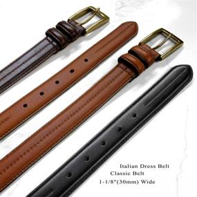 img 1 attached to 👔 Goffredo Oil Tanned Italian Leather Men's Belts: Genuine and Stylish Accessories