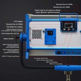 img 2 attached to Yidoblo AI-3000C 300W RGBW LED Panel Lamp APP Control Soft LED Lamp 12 Photography Lighting Effects Set For Studio Video Film (Yidoblo AI-3000 C Blue)