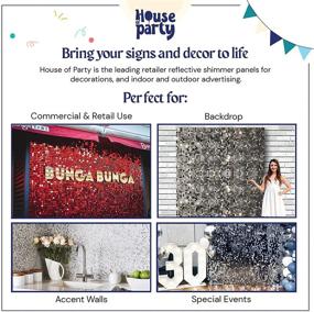 img 1 attached to 🎉 Sparkle up your Parties with HOUSE OF PARTY's Square Shimmer Panels - Pack of 24, Rose Gold Sequin Shimmer Wall Backdrop Decoration Panels: Perfect for Birthday, Anniversary, and Engagement Parties Decor!