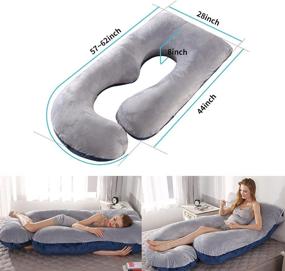 img 3 attached to 🤰 Wndy's Dream Pregnancy Pillow: Ultimate J-Shaped Full Body Pillow for Optimal Comfort and Support during Pregnancy
