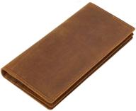 👜 vintage leather men's checkbook wallet - boleke accessories logo