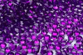 img 4 attached to 💜 Sparkling Dark Purple Rhinestones: Angzhia 10000 pcs/Pack Wedding Table Scatter Confetti Crystals Acrylic Diamonds 4.5mm Rhinestones for Elegant Wedding and Bridal Decorations