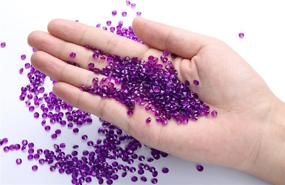 img 3 attached to 💜 Sparkling Dark Purple Rhinestones: Angzhia 10000 pcs/Pack Wedding Table Scatter Confetti Crystals Acrylic Diamonds 4.5mm Rhinestones for Elegant Wedding and Bridal Decorations