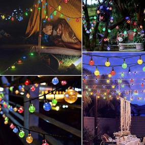 img 2 attached to 🌞 Solar String Lights Outdoor 26ft 50 LED Garden Lights - Solar/USB Powered, Waterproof, Multi-Coloured, Hanging Solar Lights for Indoor/Outdoor, Tree, Patio, Yard, Fence, Gazebo, Wedding Party