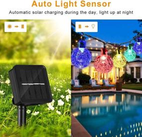 img 1 attached to 🌞 Solar String Lights Outdoor 26ft 50 LED Garden Lights - Solar/USB Powered, Waterproof, Multi-Coloured, Hanging Solar Lights for Indoor/Outdoor, Tree, Patio, Yard, Fence, Gazebo, Wedding Party