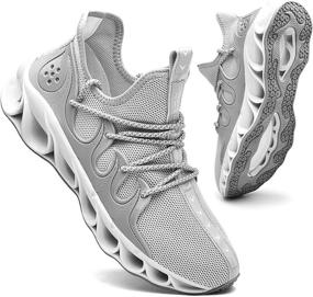 img 4 attached to Running Sneakers Walking Comfort Trainers Men's Shoes