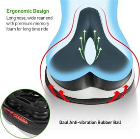 img 3 attached to 🚲 Bike Seat: Oboobmi Bicycle Saddle for Men Women - Ultimate Replacement with Memory Foam, Shock Absorption, and Reflective Stripe