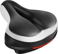 🚲 bike seat: oboobmi bicycle saddle for men women - ultimate replacement with memory foam, shock absorption, and reflective stripe logo