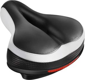 img 4 attached to 🚲 Bike Seat: Oboobmi Bicycle Saddle for Men Women - Ultimate Replacement with Memory Foam, Shock Absorption, and Reflective Stripe