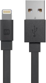 img 4 attached to 📱 Monoprice Apple MFi Certified Flat Lightning to USB Charge & Sync Cable - 4 Feet - Black | Совместим с iPhone X, 8, 8 Plus, 7, 7 Plus, 6, 6 Plus, 5S, iPad Pro | Серия Каберне