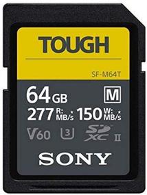 img 4 attached to 💪 Sony TOUGH-M Series 64GB SDXC Card: UHS-II, V60, CL10, U3, R277MB/S, W150MB/S | SF-M64T/T1