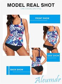 img 2 attached to Blouson Printed Slimming Swimsuit Swimwear Women's Clothing for Swimsuits & Cover Ups