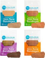 tru-colour skin tone bandages variety 4 bag pack (120 count): perfectly match your skin tone for optimal healing logo