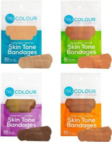 img 4 attached to Tru-Colour Skin Tone Bandages Variety 4 Bag Pack (120 Count): Perfectly Match Your Skin Tone for Optimal Healing