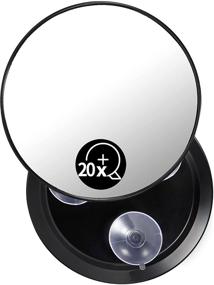 img 4 attached to 💄 OMIRO 6 Inch 20X Magnifying Makeup Mirror: Enhance Bathroom Beauty with Black Round Design