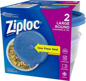 img 2 attached to Ziploc Большие контейнеры для мисок Snap 'N Seal с крышками на 48 унций - 2 штуки.