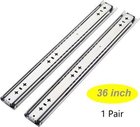 img 3 attached to 🗄️ KRASTY Heavy Duty Drawer Slide, 1 Pair, 36 Inch, 250 lbs Full Extension Drawer Slides, Available in 18-inch and 36-inch Lengths