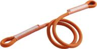 🧡 orange polyester prusik cord, 9.5mm diameter and 1m length, 3/8-inch 40-inch eye-to-eye prusik loop logo