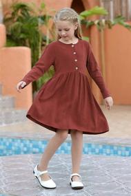 img 1 attached to GORLYA Women's Sleeveless Dress with Pleated Pockets and GOR1007 Girls' Clothing Collection