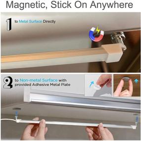 img 1 attached to Versatile LED Strips Craft Light: Magnetically Attached Under Cabinet Lighting Bar & USB Powered Counter/Closet Light with Adjustable Color Temperature