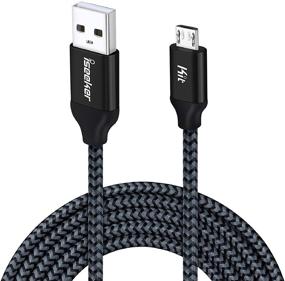 img 4 attached to 🔌 iSeeker 15FT Micro USB Cable for PS4: Extra Long & Durable Type A Male to Micro-B Male Charging Data Cord for Samsung Galaxy S6/S7 Edge, PS4 Controller, BLU, Moto, Nexus, Smartphone