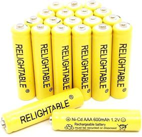 img 2 attached to ⚡ Long-lasting Solar Light AAA Ni-CD Rechargeable Batteries B (20-Pack) - 600mAh Capacity