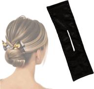 nilstorey black deft bun maker: magic donut hair bun tool, french twist hair bands for elegant bun styles, flexible & reusable bun maker, twist a bun - 1 pack logo