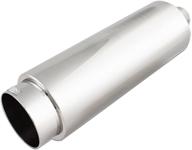 🔥 high-performance stainless steel round muffler and exhaust tip by dc sport logo