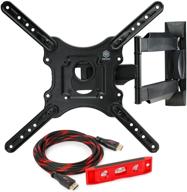 mountio mx1 full motion articulating tv wall mount bracket – perfect for 32"-52" led lcd plasma flat screen monitors (up to 70 lbs, vesa 400x400mm) logo