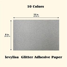 img 1 attached to 🎨 levylisa 10 Sheets A4 Glitter Self-Adhesive Sticker | Sparkling Craft Art with Mixed Colors | Gemstone Metallic Shades | DIY Gift Crafting Paper