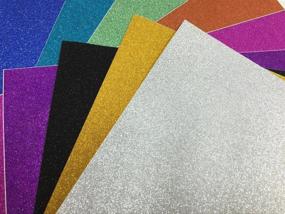 img 3 attached to 🎨 levylisa 10 Sheets A4 Glitter Self-Adhesive Sticker | Sparkling Craft Art with Mixed Colors | Gemstone Metallic Shades | DIY Gift Crafting Paper