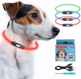 img 4 attached to Collar Rechargeable Glowing Safety Fashion Dogs