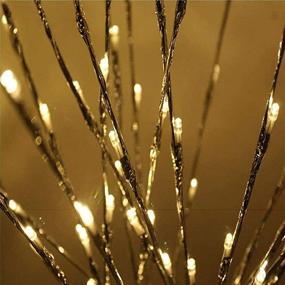 img 2 attached to 🌿 Lxcom Lighting LED Branch Lights - 4 Pack 30 Inch Lighted Silver Willow Twig Branches, Battery Powered Decorative Lights for Home Party Decor, Warm White