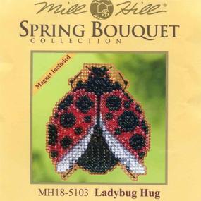 img 2 attached to 🐞 Beautiful Ladybug Hug Beaded Cross Stitch Kit - Mill Hill 2015 Spring Bouquet MH185103