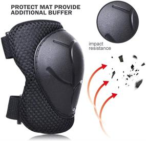 img 2 attached to 🛹 Boruizhen Protective Gear Set for Kids: Knee Pads, Elbow Pads, and Wrist Guards for Skating, Cycling, BMX, Skateboarding, Inline Scooter Riding, and Sports