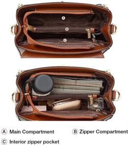 img 2 attached to 👜 Женские сумки-сумки и кошельки из натуральной кожи LAORENTOU - идеальные сумки для оптимального стиля и функциональности