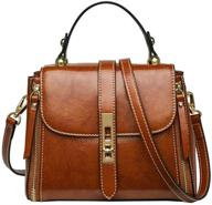 👜 laorentou women's genuine leather crossbody shoulder handbags & wallets - ideal satchels for optimal style and function logo