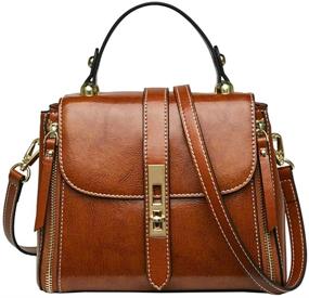 img 4 attached to 👜 Женские сумки-сумки и кошельки из натуральной кожи LAORENTOU - идеальные сумки для оптимального стиля и функциональности