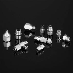 img 1 attached to 🔌 15-Piece Airbrush Adapter Set: Quick Release Coupling Disconnect Kit for Airbrush and Compressor Hose - Female Connectors Included