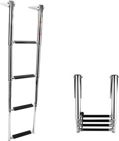 img 4 attached to 🛥️ Ultimate Marine Grade 4-Step Telescoping Boat Ladder by Amarine Made: Stainless Steel Swim Step for Superior Durability