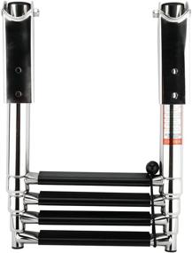 img 2 attached to 🛥️ Ultimate Marine Grade 4-Step Telescoping Boat Ladder by Amarine Made: Stainless Steel Swim Step for Superior Durability
